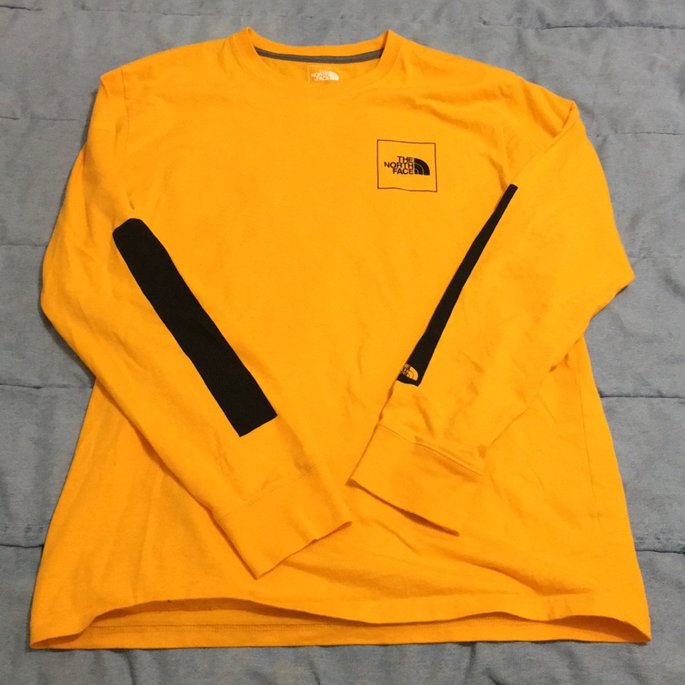The North Face yellow long sleeve shirt